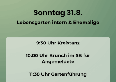 Wir feiern 40 Jahre Lebensgarten Steyerberg!